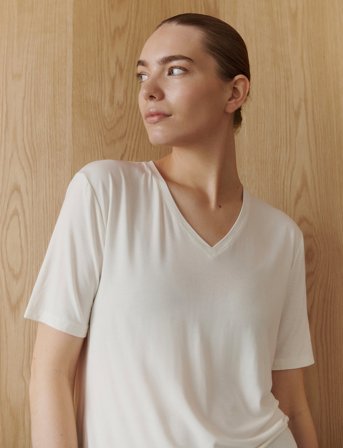 Rosemunde Viscose T-Shirt - White - S