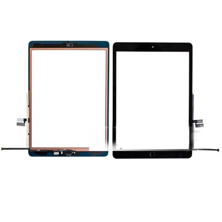 Pekskärm Digitaliseringsglas & Hemknapp iPad 7/8 2019/2020 10.2" Svart