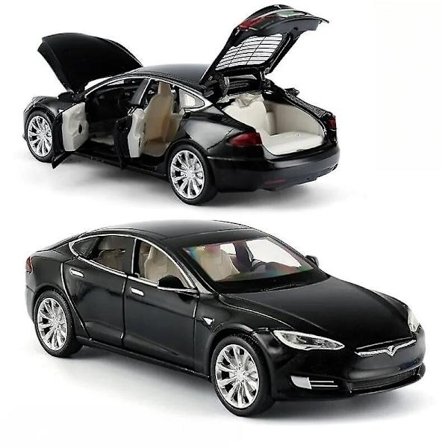 1/32 Tesla Model X 90d SUV Lekebilmodell i Die-Cast Metall Miniatyr Lyd & Lys Trekk Tilbake 1:32 Samling Gave Til Gutt Barn