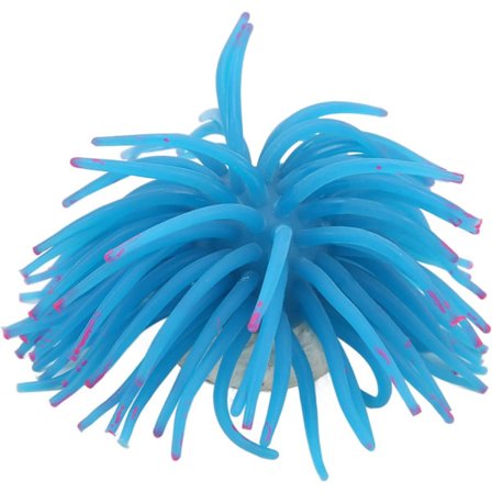 6 stk blå korall koralldekorasjon simulert silikonmateriale