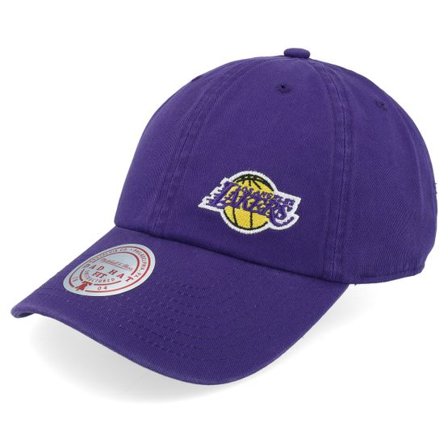 Mitchell & Ness - NBA Lila unconstructed Keps - Los Angeles Lakers Micro Lefty Strapback Purple Dad Cap @ Hatstore