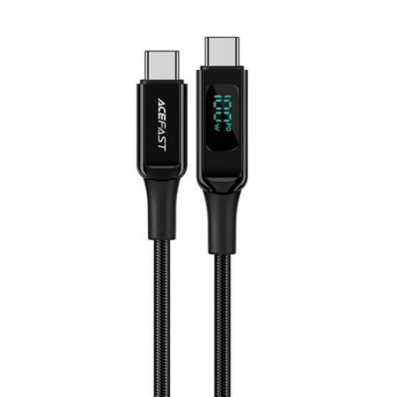 Acefast C6-03 Sort USB-C - USB-C PD QC kabel 100W 5A 480Mb/s 2m - sort