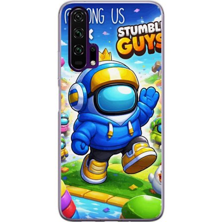 Kompatibelt Mobilskal till Honor Honor 20 Pro Juventus klubbemblem i svart och vitt med tre guldstjärnor, stilrent sportmotiv med borstad textur och