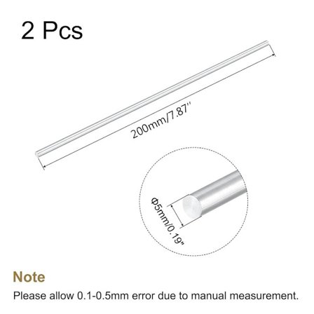 2 stk. runde massive HSS stang drejebænk stangmateriale 5X200MM 5X200MM