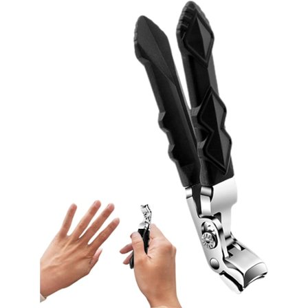 Outfany tåneglklipper, skarpe negleklipper med opsamlingsbeholder (2 stk)