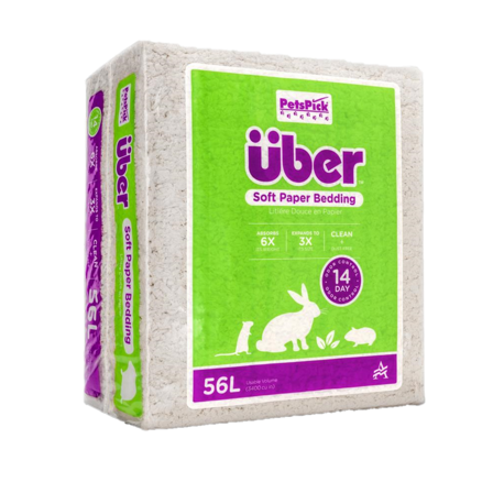 Über - Papirbasert bunnstrø 56 L Hvit - Smådyr - Bunnstrø og bomateriale - Burspon - ZOO.no