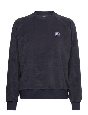 W. Terry Crew Neck Sweatshirt Trøje Navy Svea