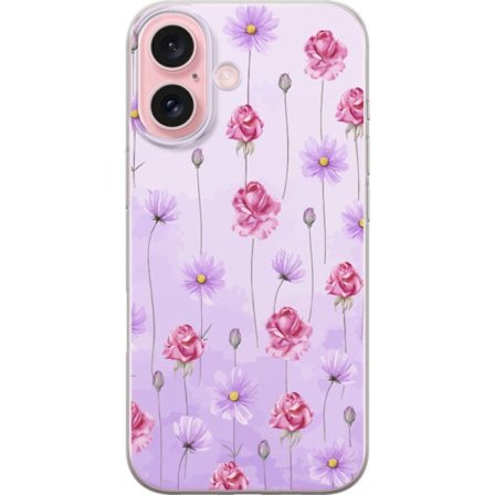 Kompatibelt Mobildeksel til Apple iPhone 16 Petal Reverie Lilac Mist