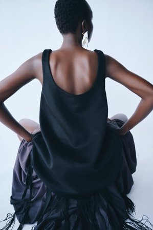 Soft Goat - Woven Mini Dress - Cashmere dress - XS - Black