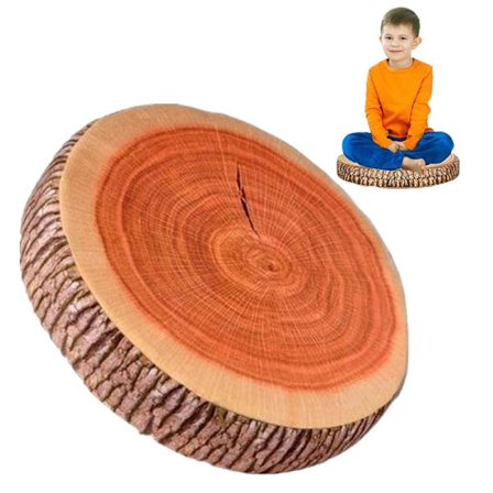 Kreativ Rund Lång Kudde i Naturligt Trädesign