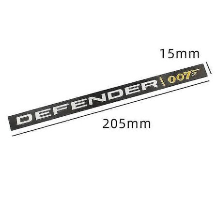 3D Alumiiniseos DEFENDER 007 Takaluukun Logon Tarra Autotarra Land Rover 2022 Defender 110:lle