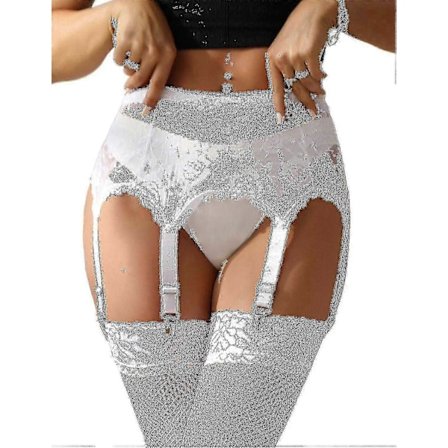 Dame Hofteholder Plus Size Blonde Hofteholder og 6 Metalclips Justerbar Undertøj Hofteholder Strømpeholdere U-Perfet