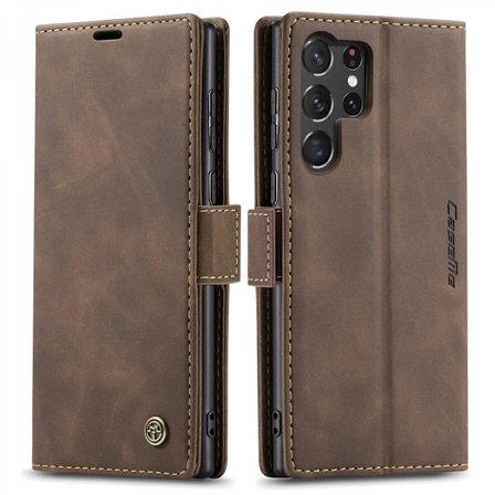 CaseMe Slim Pung Etui Samsung Galaxy S23 Ultra Brun