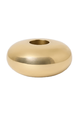 Åhléns Home Ljusstake i aluminium låg Ljuslyktor & ljushållare Guld ONESIZE