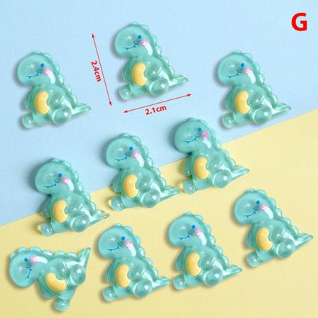 10 St Tecknade Djur Harts Platt Rygg Statyett Diy Smycken Craf