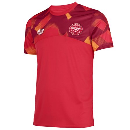 Store Black Friday-tilbud! Brentford FC Barn/Kids 22/23 Umbro Oppvarmingsskjorte 11-12 år Bittersweet/Jest