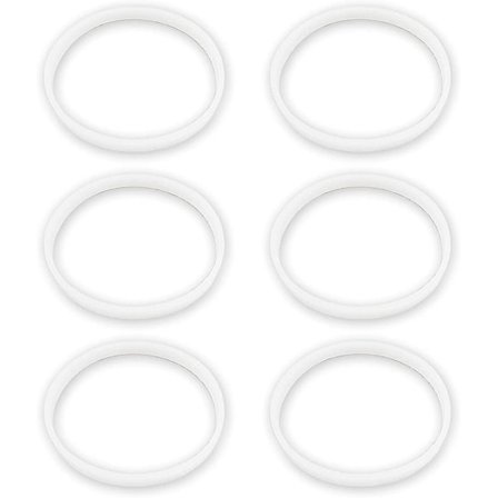 6-pack Gummipackningar Ersättningstätning Vita O-ringar för Ninja Juicer Blender Cup Ersättningsdelar