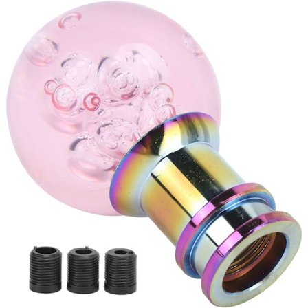 (pink) gearvælgerknap, gearstang med 3 gevindadaptere Ge