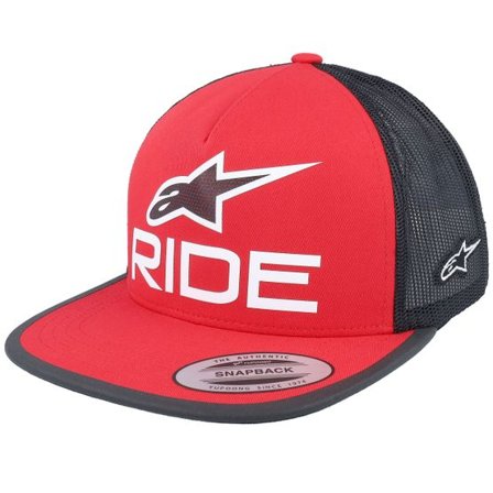 Alpinestars - Röd trucker Keps - Ride 4.0 Hat Red/Black/White Trucker @ Hatstore