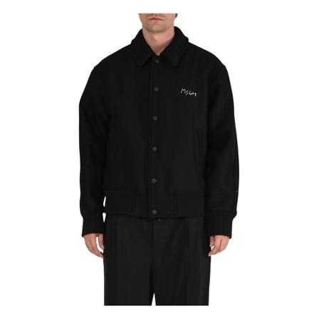 Msgm, Light Jackets Zwart, Heren, Maat:L,Polyamide