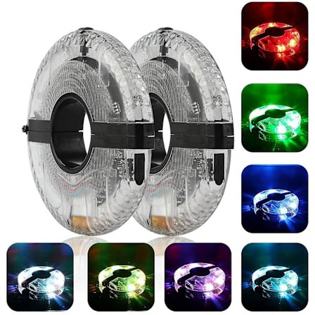 Cykling Nav Lygte, 7 LED 9 Farver 18 Billeder Vandafvisende USB Genopladelig LED Cykel Hjul Lys Eger