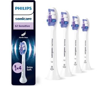 Philips-Sonicare Brushhead S2, 4 pack, White-Sonicare børstehoder for sensitive tenner, 4-pakning-Oral care-Tannbørstehoder