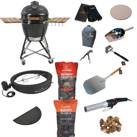 Kamado sumo Deluxepaket, svart kolgrill | Utematlagning > Grillar > Kamadogrillar | Bagaren och Kocken
