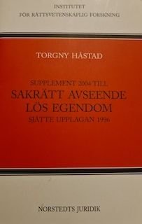 Supplement 2004 till Sakrätt avseende lös egendom, sjätte upplagen 1996