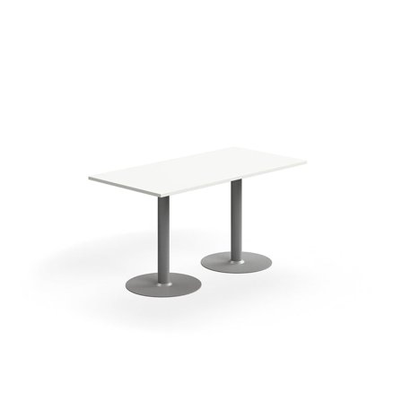 Bord ALVA, 1400x700x720 mm, højtrykslaminat, sølv/hvid