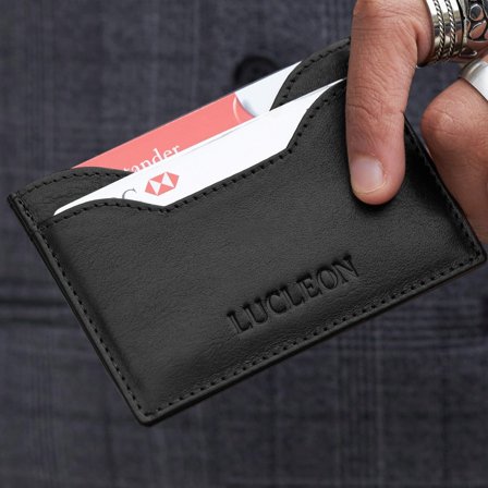 Black Bruce Card Holder for Men - Card Holders
