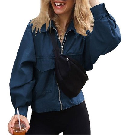 Jackor Dam Långärmad Stora Fickor Jackor Kappa Solid Färg Casual Toppar Nya