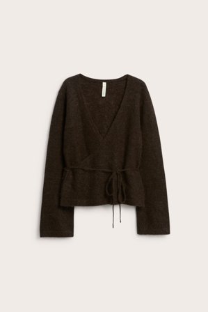 Kappahl | Omslagsjakke i ullblanding Brun 2XL | Brun