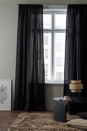 &Home - Kanallängd i halvpanama 2-pack - Svart - Kanallängder - 160 - Från Homeroom