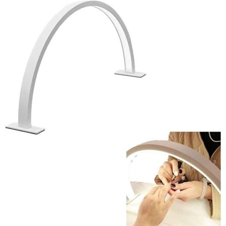 |HH| Halvmåne Negle Skønhedslampe - LED-skrivebordslampe (Hvid)