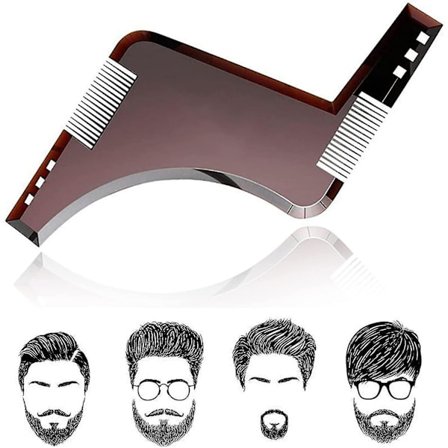 Parran muotoilumalli, parran muotoilutyökalu kammalla, parran muotoilutyökalu, symmetriset parran muotoilumallit ja parran muoto