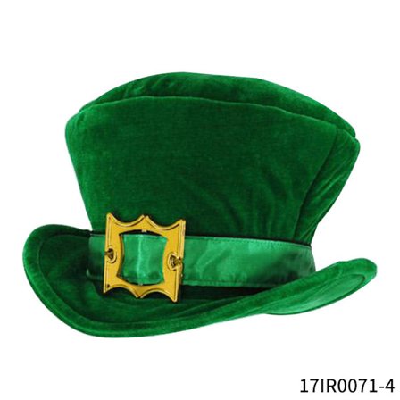 St. Patrick's Day ternet stof Fedora hat | Fest tilbehør, irsk festival hat shamrock høj hat grøn hat festival dekorationer C