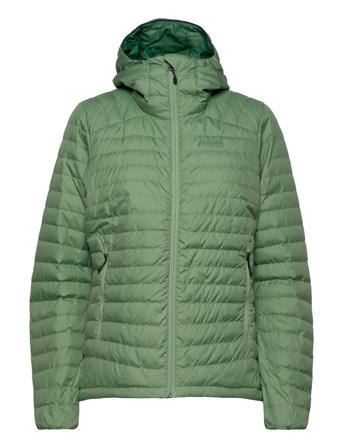 Lava Light Down Jacket W/Hood Women Foret Jakke Grøn Bergans