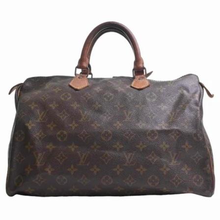 Louis Vuitton Vintage Pre-owned Speedy 35 Monogram Handväska brun, Dam Vintage Väskor, Dam, Storlek: ONE SIZE