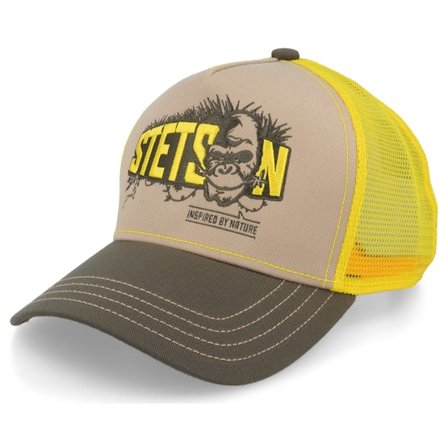Stetson - Beige trucker Caps - Ape Sustainable Beige/Olive/Yellow Trucker @ Hatstore