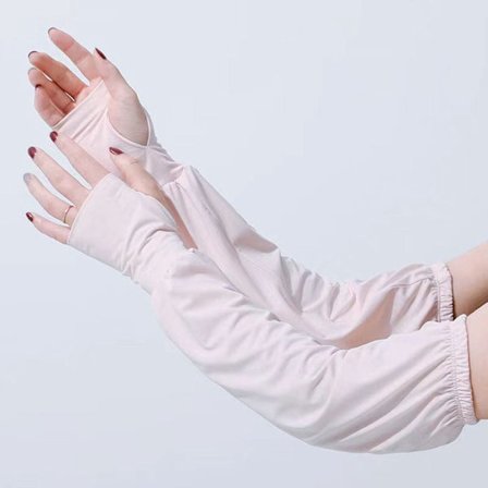 Ice Silk Sleeves Lösa armärmar BEIGE