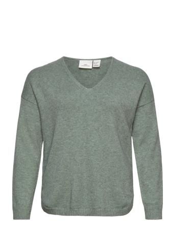 Carmargareta Ls Pullover Knt Noos Pullover Grå ONLY Carmakoma*Betinget Tilbud
