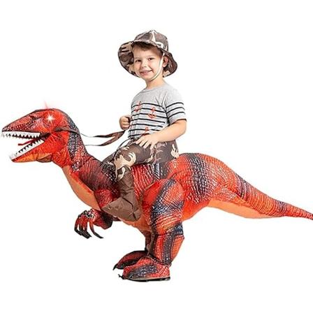 Ilmapallo Dinosaurus Puku Lapsille Halloween Asuja Pojat Tytöt Hauska Puhallettava Puku Halloween Juhliin Cosplay 48in/120