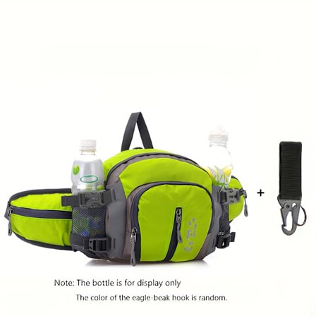 Sport Utomhus Vattenflaska Midjeväska Multifunktionell Vikbar Ryggsäck Ridning Löpning Axelväska Kompakt Utomhus Bergsklättringsryggsäck med 1 ...