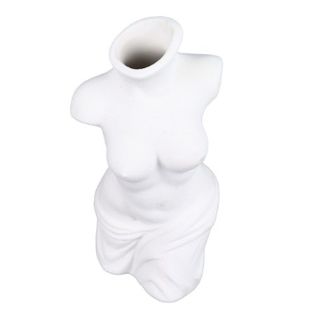 Kvindelig Kropsvase Hvid Keramik Kreativ Feminin Kurve Boligdekoration