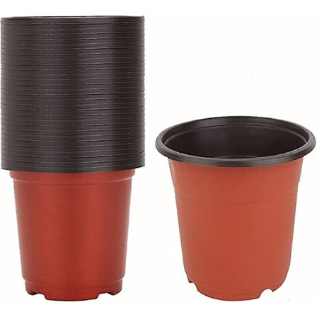 100 stk. PP Blomsterpotter Næringsbeholder Grønne Planter Havearbejde Dyrkningspotter Til Planter, Rund, Diameter 10 Cm