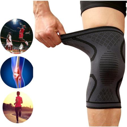 2 X Knäskydd Kompressionsknähylsor Stödjer Fitness 2x Svart M
