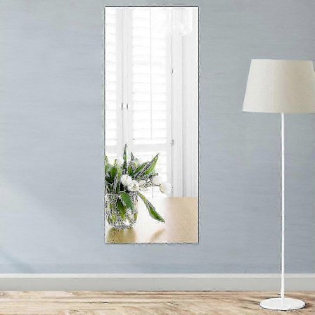 Tunn självhäftande spegel 40x122cm för möbeluppgradering - Perfekt