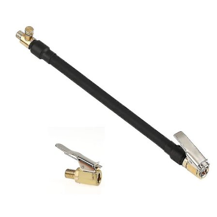 Ventilforlengelsessett 30 cm pumpe slange med 1 bilventil adapter for bil sykkel motorsykkel