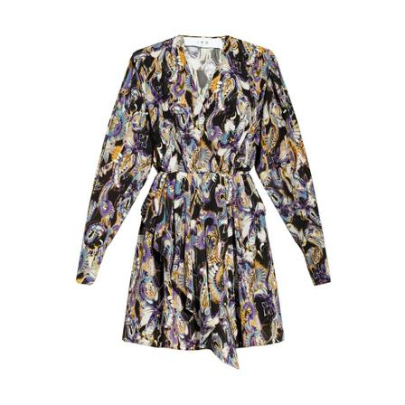 Iro, Damie patterned dress Czarny, Kobieta, Rozmiar: XS