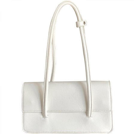 Dam Satchel Läder Tote Väska Mode Dam Axelväska (vit)